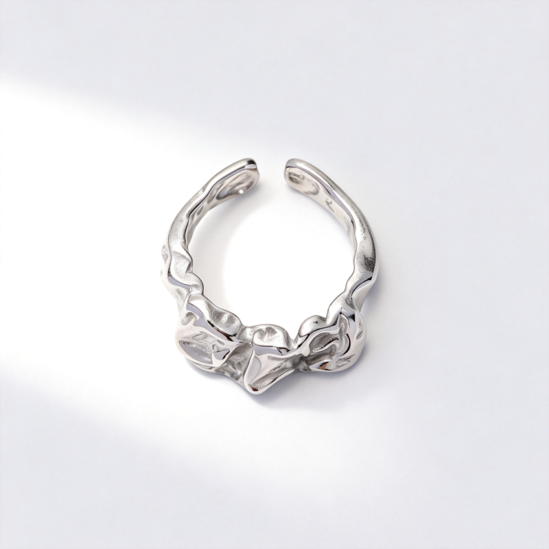 Lava Folded Stainless Steel Ring Lava Folded Stainless Steel Ring