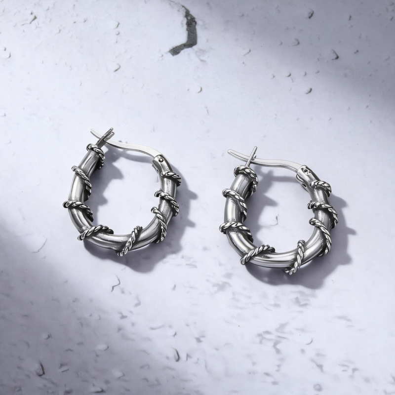 Rattan Stainless Steel Earrings Rattan Stainless Steel Earrings