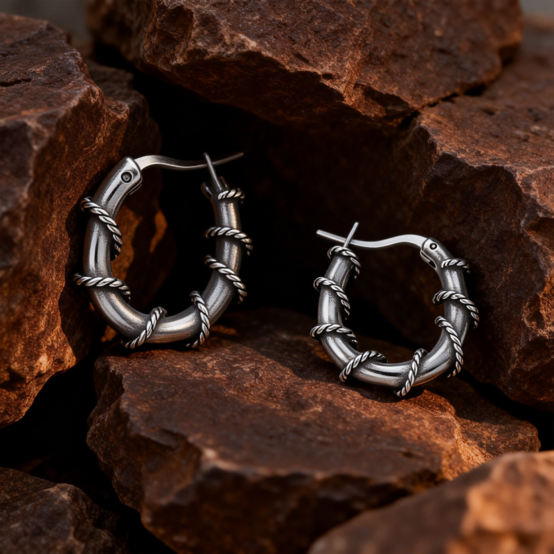 Rattan Stainless Steel Earrings Rattan Stainless Steel Earrings