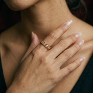 14K Gold Filled White Crystal — Handmade Wire Wrapped Ring