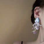 French-Style Shell-Shaped And Amethyst Vacation Earrings——Coastal Reverie