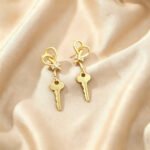 Keychain Bow Knot Original Personalized Design Earrings——Playful Charm