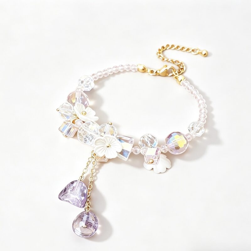 Happy Vibe Flower Crystal Bracelet – Dopamine Style