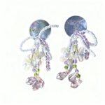 French-Style Shell-Shaped And Amethyst Vacation Earrings——Coastal Reverie