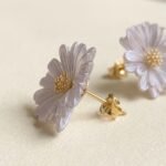 Metal Daisy s925 Silver Needle Earrings