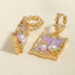 Monet Garden Vintage Floral Palace Earrings – 18k Gold Plated