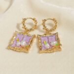 Monet Garden Vintage Floral Palace Earrings – 18k Gold Plated