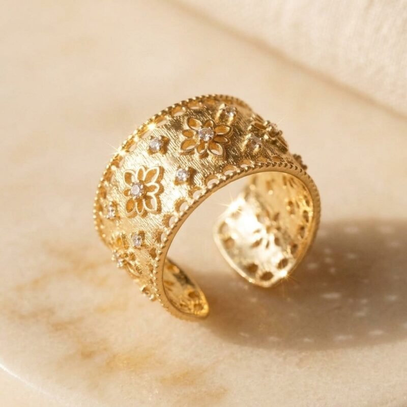 Ring Gold - Italian Woven Filigree, gold (4) Ring Gold - Italian Woven Filigree, gold