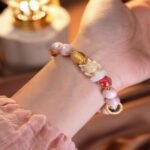 Pink Incense Ash and Gold Flakes Luck Bracelet——Mystic Fortune