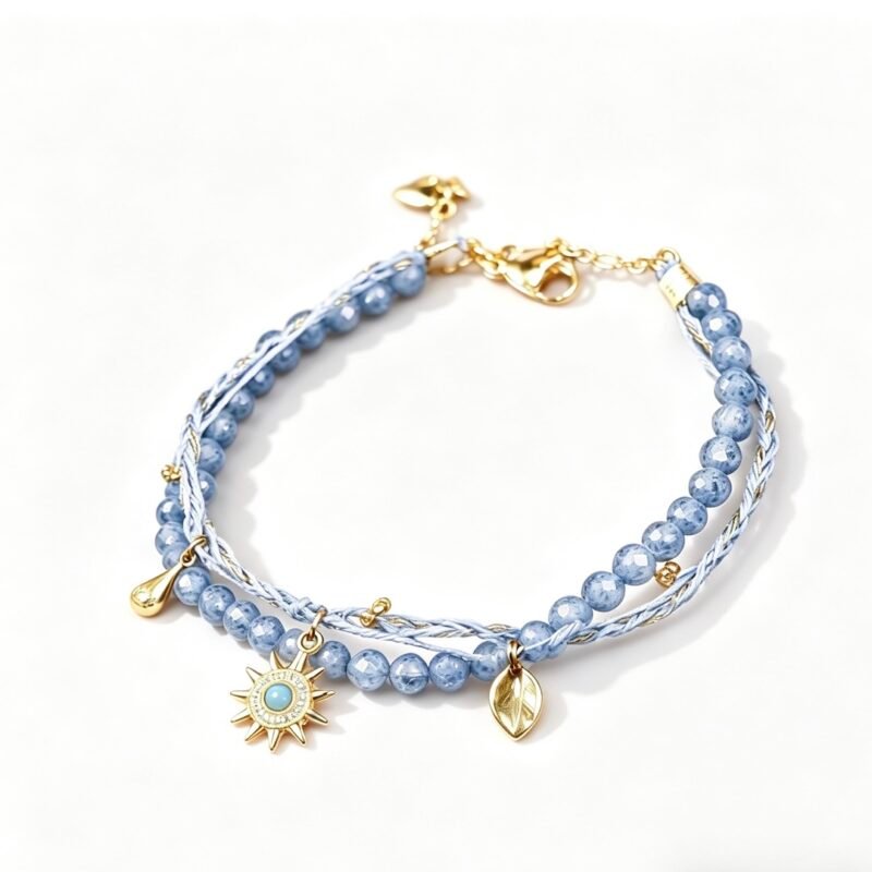 Bracelet Aquamarine - Ocean Wave Solstice Bracelet Aquamarine - Ocean Wave Solstice