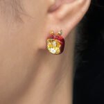 Glazed Red Apple Limited Edition Original Earrings——Forbidden Romance