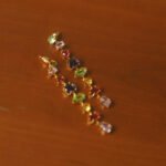 Earrings Crystal - Retro Mosaic Rainbow, silver