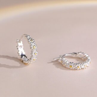 Earrings Daisy - Innocent Secret Love, silver