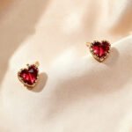 Earrings Heart - Rose First Love