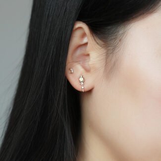 Magic Wand Asymmetric Moon Earrings——Whimsical Enchantment