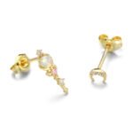 Magic Wand Asymmetric Moon Earrings——Whimsical Enchantment