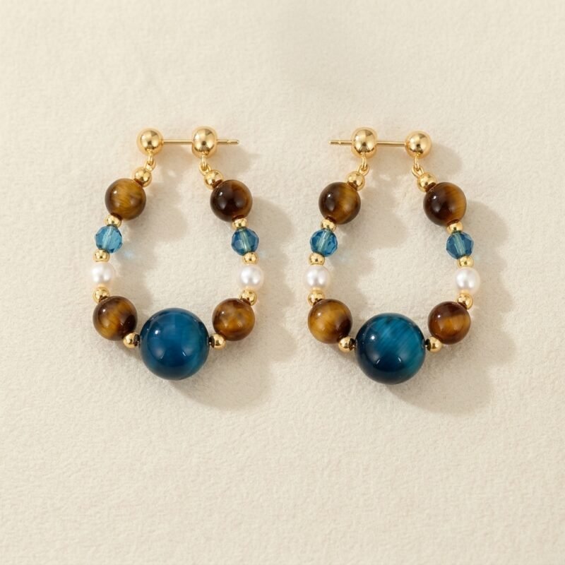 Earrings Tiger Eye - Bohemian Twilight Luster Earrings Tiger Eye - Bohemian Twilight Luster