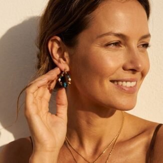 Earrings Tiger Eye - Bohemian Twilight Luster