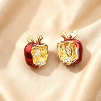 Glazed Red Apple Limited Edition Original Earrings——Forbidden Romance