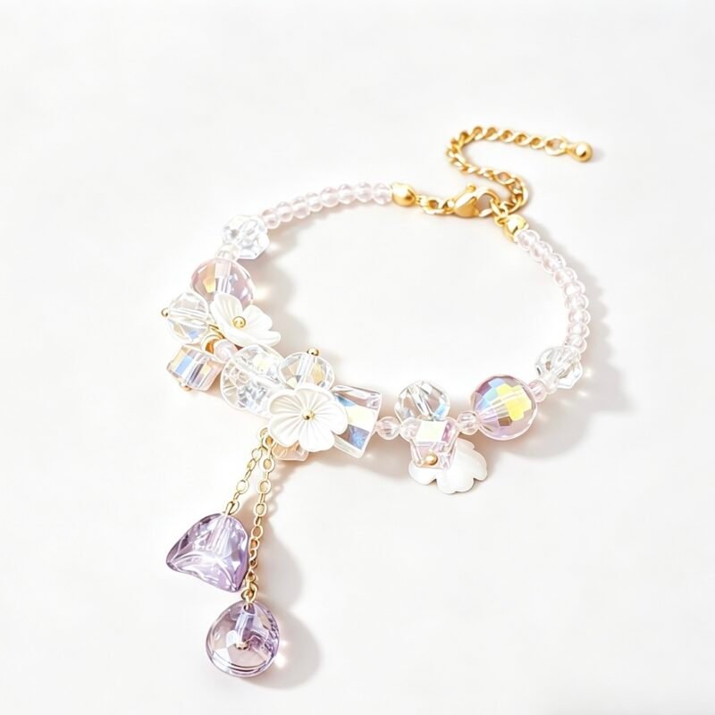 Happy Vibe Flower Crystal Bracelet – Dopamine Style