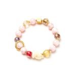 Pink Incense Ash and Gold Flakes Luck Bracelet——Mystic Fortune