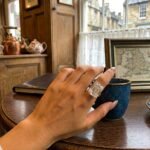 Ring Crystal Quartz - Square Cut Filigree, silver
