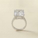Ring Crystal Quartz - Square Cut Filigree, silver