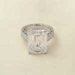 Ring Crystal Quartz - Square Cut Filigree, silver