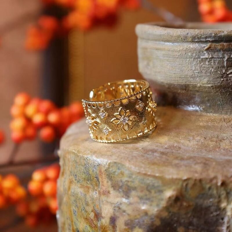 Ring Gold - Italian Woven Filigree, gold Ring Gold - Italian Woven Filigree, gold