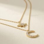 Celestial Layered Star Moon Necklace – Midnight Symphony