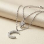 Celestial Layered Star Moon Necklace – Midnight Symphony
