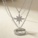 Celestial Layered Star Moon Necklace – Midnight Symphony