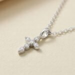 Dainty Sparkle Cross Pendant Necklace – Divine Grace