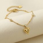 Heartbeat Chain Anklet – Rhythm of Life