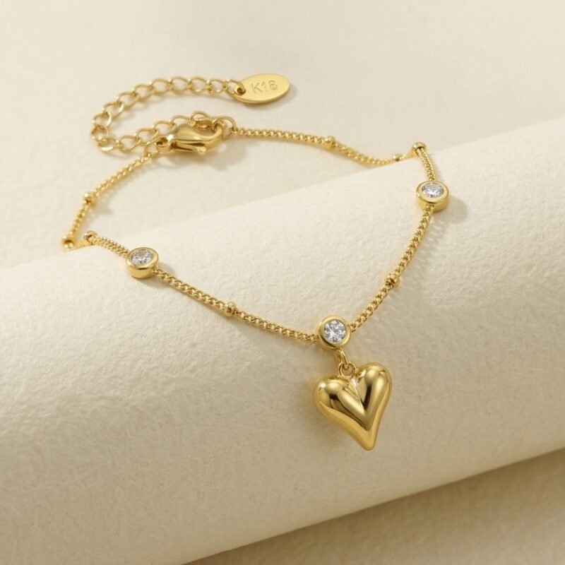Heartbeat Chain Anklet – Rhythm of Life