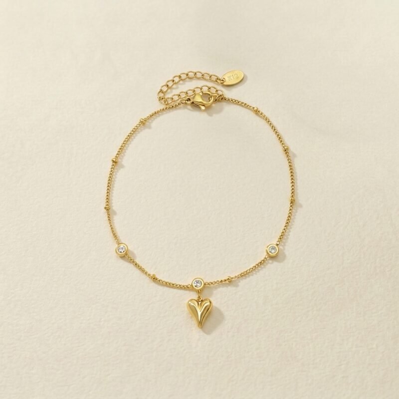 Heartbeat Chain Anklet – Rhythm of Life