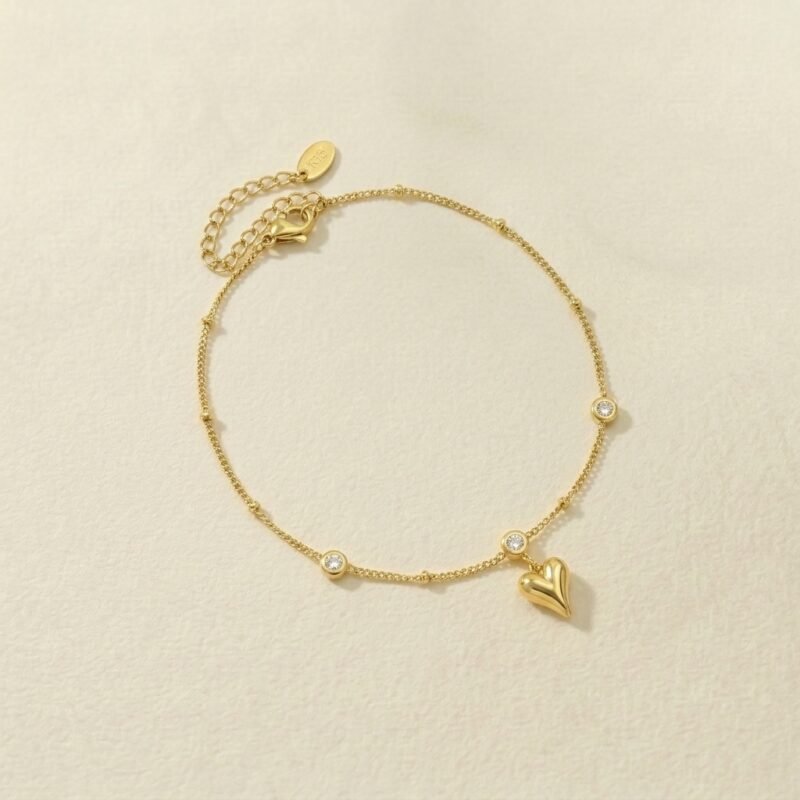 Heartbeat Chain Anklet – Rhythm of Life