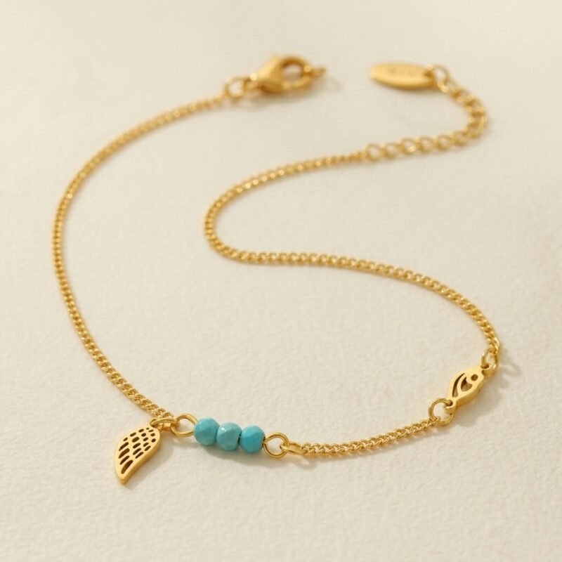 Triple Brilliance Sterling Silver Anklet – Radiant Sparkle