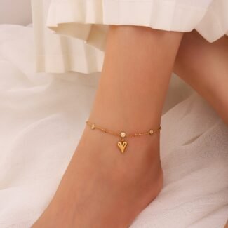 Heartbeat Chain Anklet – Rhythm of Life