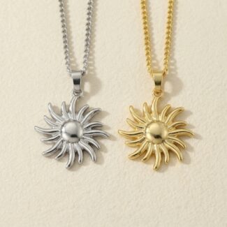 18K Gold Plated Stainless Steel — Celestial Sun Totem Necklace