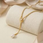18K Gold Plated — Baroque Pearl Y-Shape Lariat Necklace