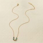 18K Gold Plated — Boho Turquoise Beaded Necklace (2)