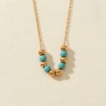 18K Gold Plated — Boho Turquoise Beaded Necklace