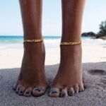 18K Gold Plated — Minimalist Figaro Chain Anklet