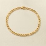 18K Gold Plated — Minimalist Figaro Chain Anklet