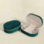 Velvet Jewelry Box — Compact Travel Storage Organizer