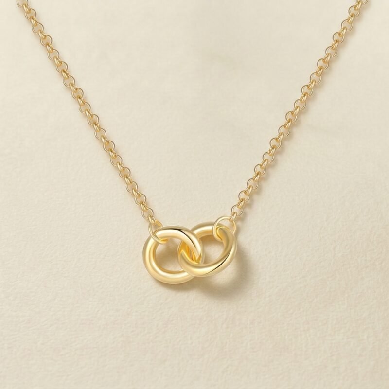 Interlocking Infinity Circles Necklace – Eternal Bond