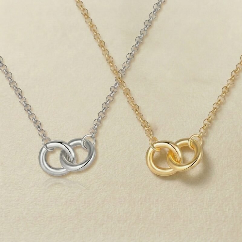 Interlocking Infinity Circles Necklace – Eternal Bond