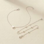 Stainless Steel Anklet — Double-Layered Romantic Heart Beach Anklet