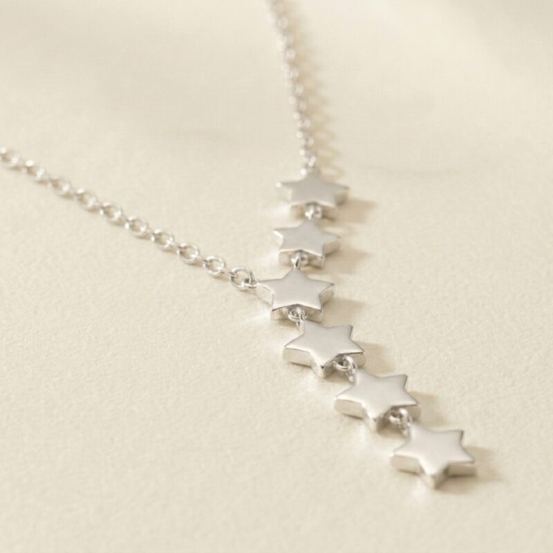 Titanium Steel Necklace — Celestial Star Cascade Choker